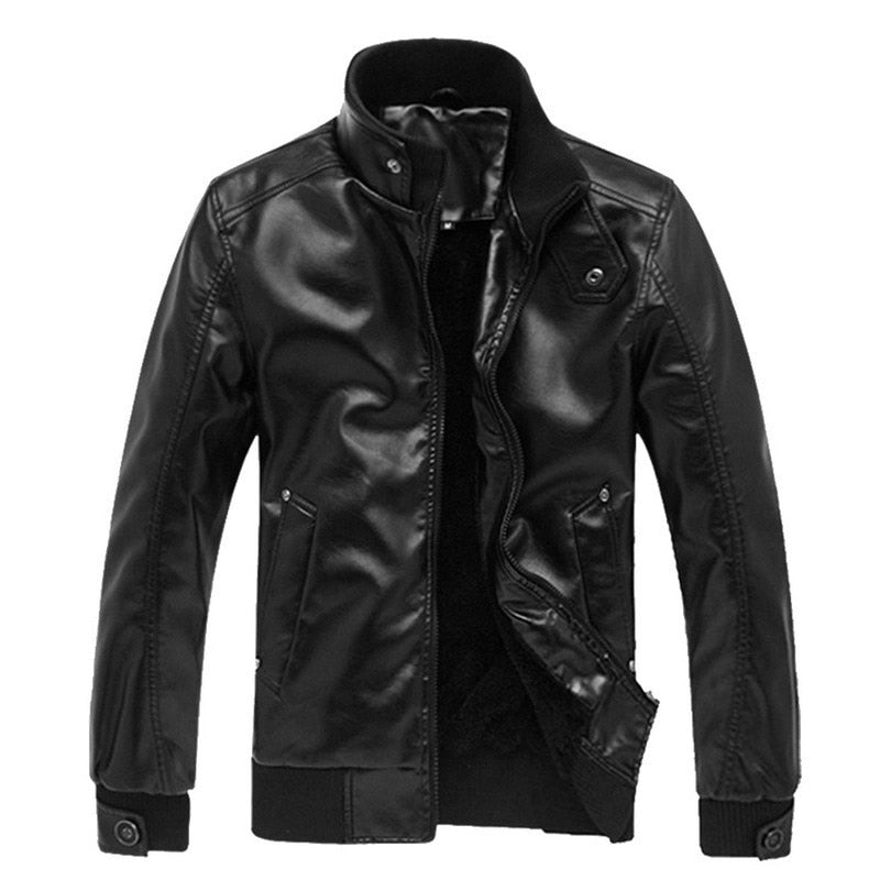 Men's Pu Leather Jacket, Fitness Fashion Suede Jacket