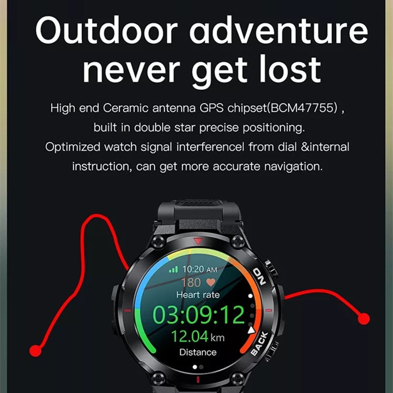 Xiaomi GPS Smart Watch for Men Location Tracking Outdoor Sports Fitness Tracker Super Long Standby Health Monitoring Smartwatch
