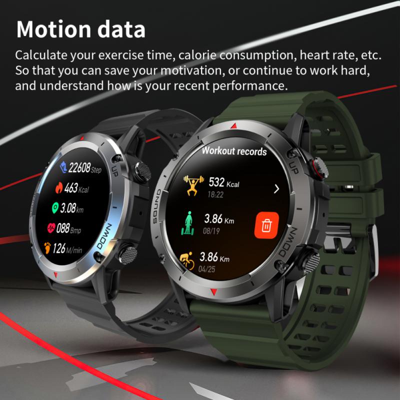 Smart Watch Bluetooth Heart Rate/Sleep Detection Waterproof