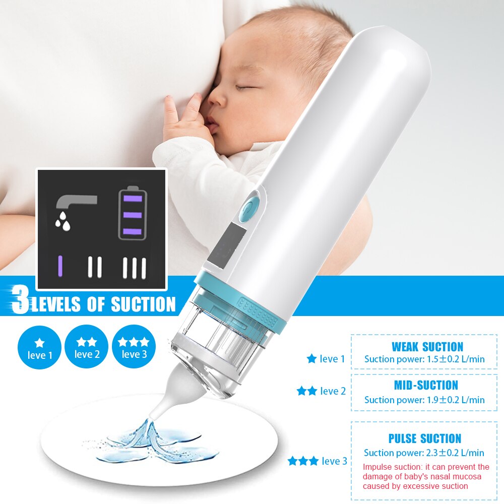 Electric Baby Nasal Aspirator Safe Comfortable Hygienic