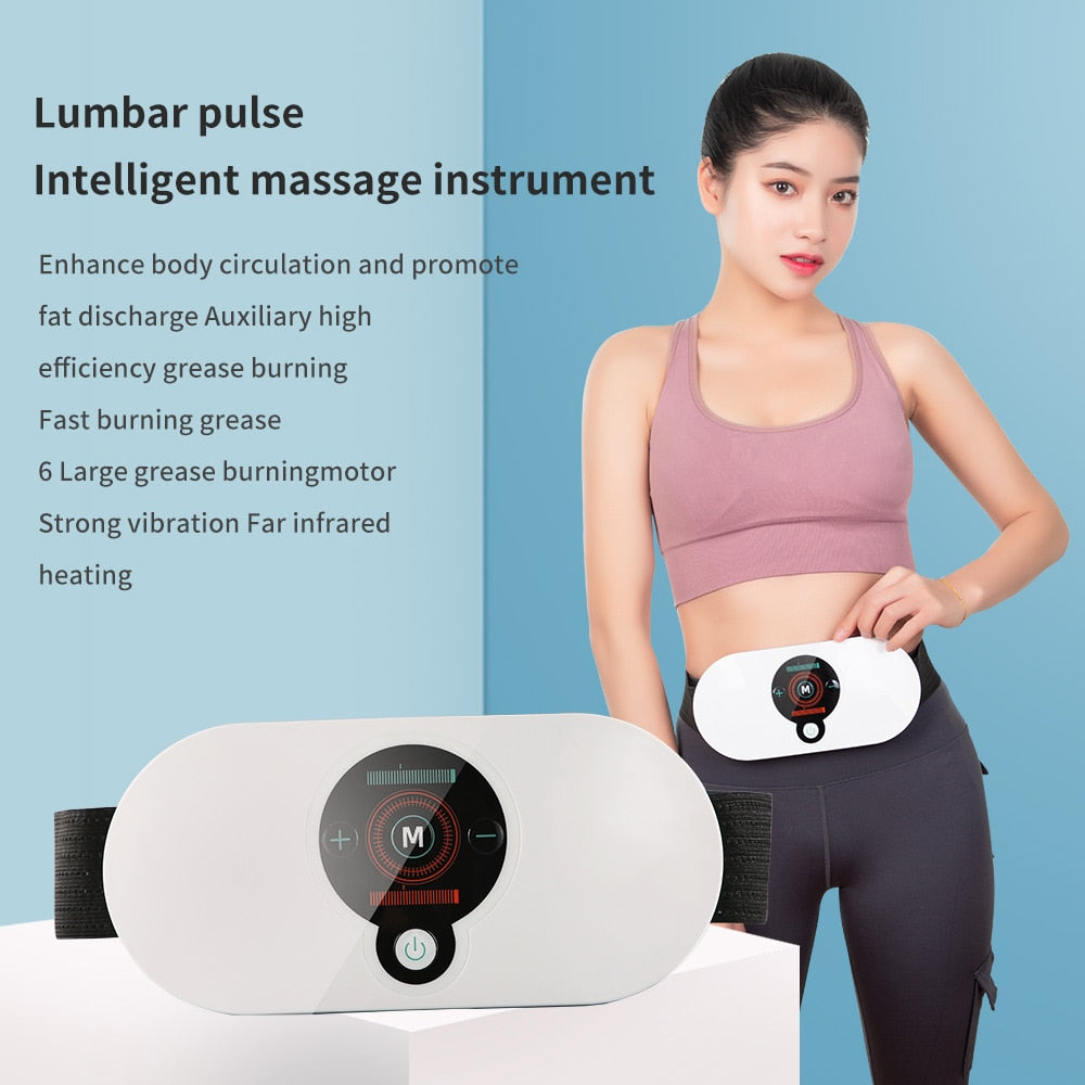 Electric Waist-Abdominal Massage Belt Fat Removal Constant Temperature Pulse Massage Waist Body Shaping Relieve Muscle Soreness