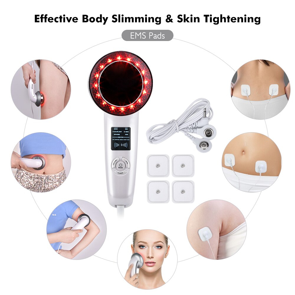 6 In1 Ultrasound Infrared EMS Body Slimming Massager