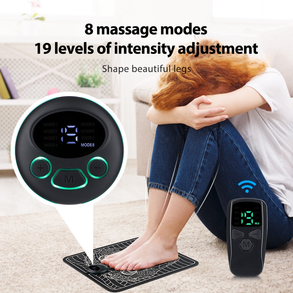 Remote Control EMS Foot Massager Pad