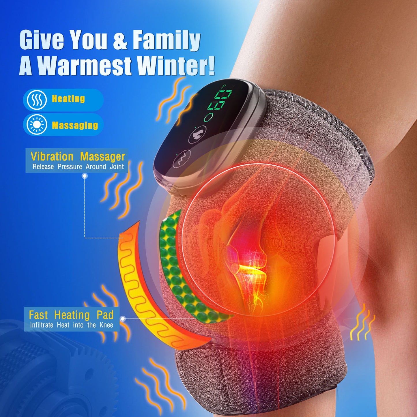 Electric Heating Elbow, Knee, Shoulder, Massage Pain Relief