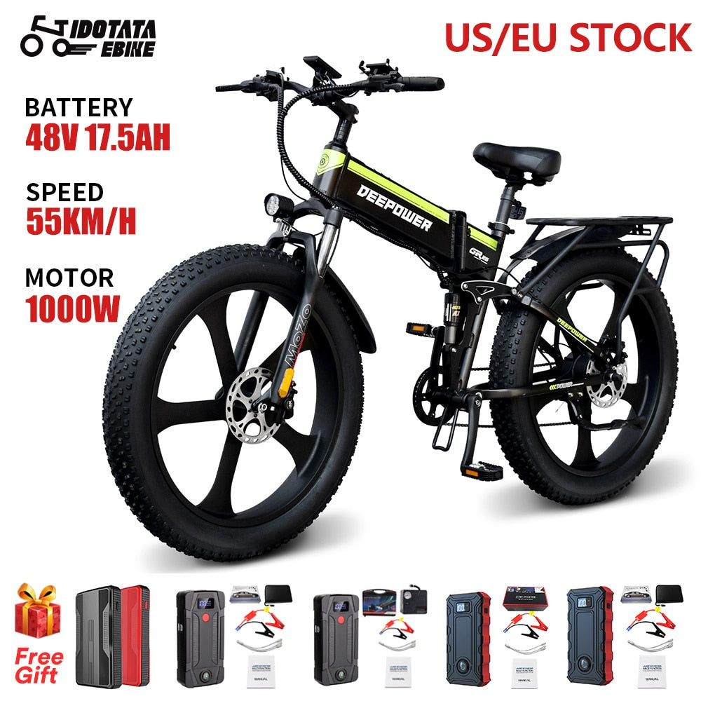 Electric Bike 1000W 17.5Ah Ebike Mountain Bike 26 Inch